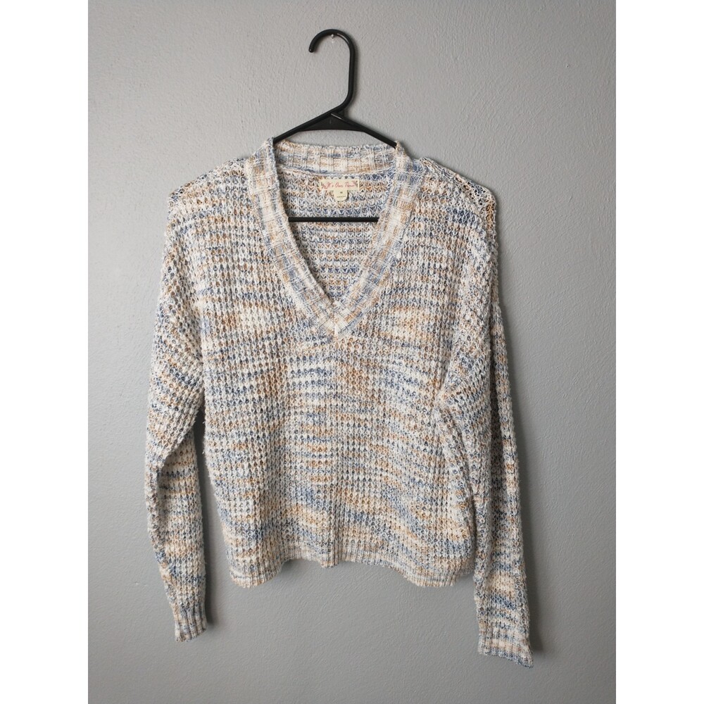 Its Our Time Confetti Chunky V Neck Sweater